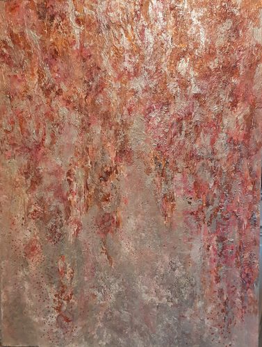 Sheila H, blossom reflections, acrylic.
